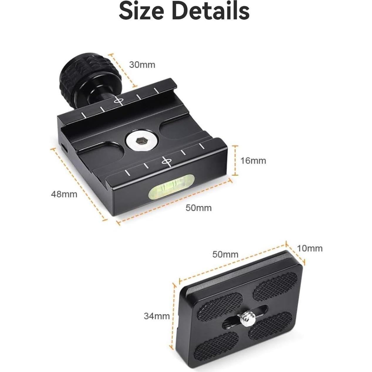 Placa de Liberación Rápida UTEBIT 50mm Aluminio Antideslizante