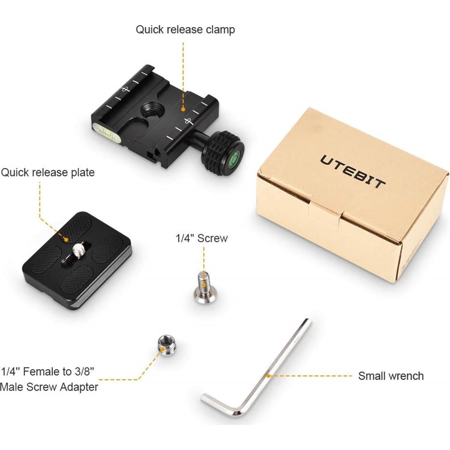 Placa de Liberación Rápida UTEBIT 50mm Aluminio Antideslizante