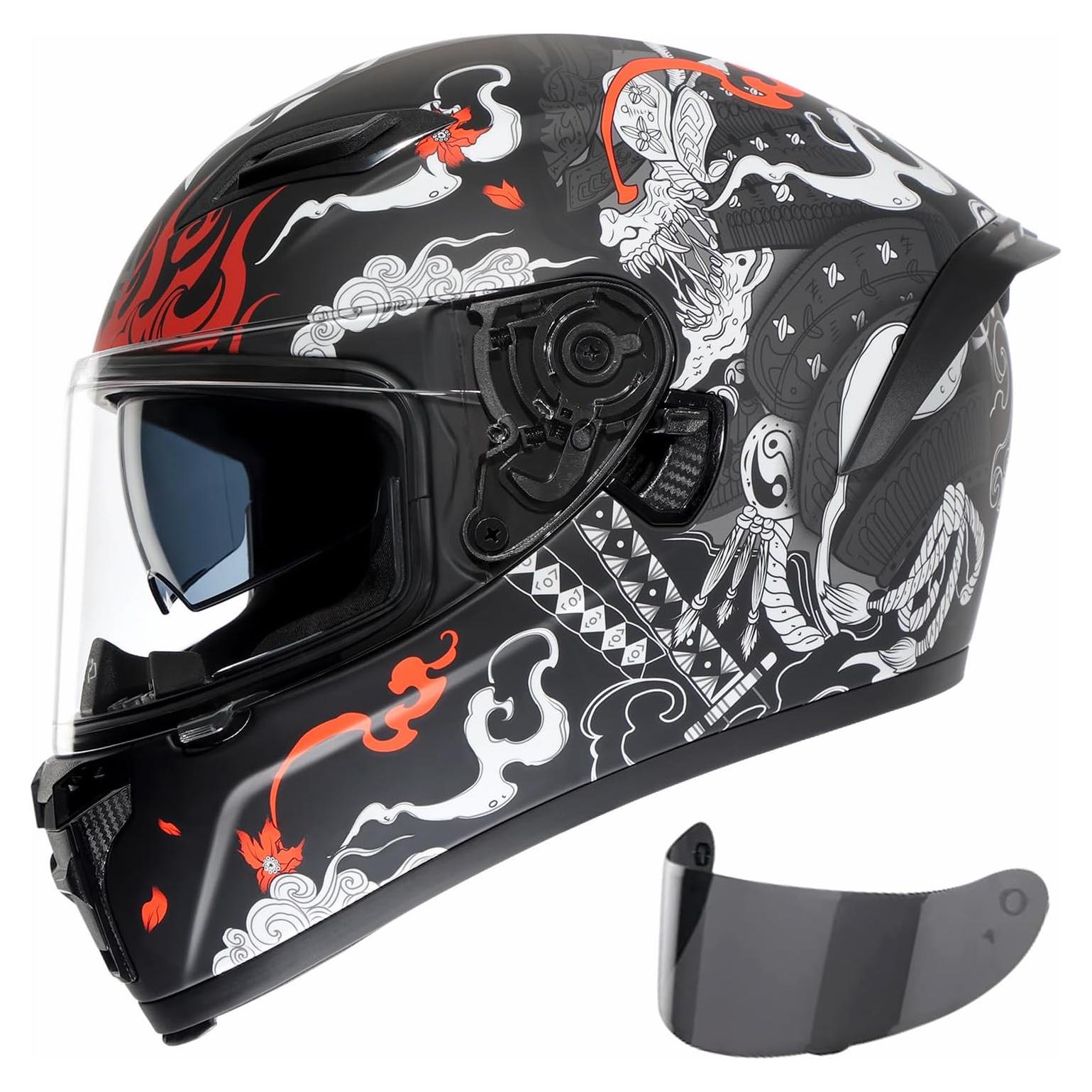 Casco Integral TRIANGLE FF351 Doble Visor Mediano Negro