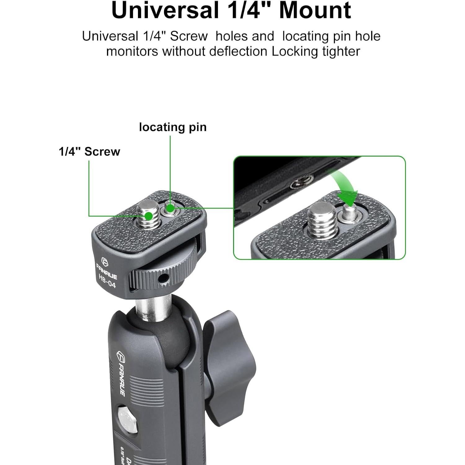 Soporte Articulado FANAUE para Cámara 6kg Aluminio Ajustable