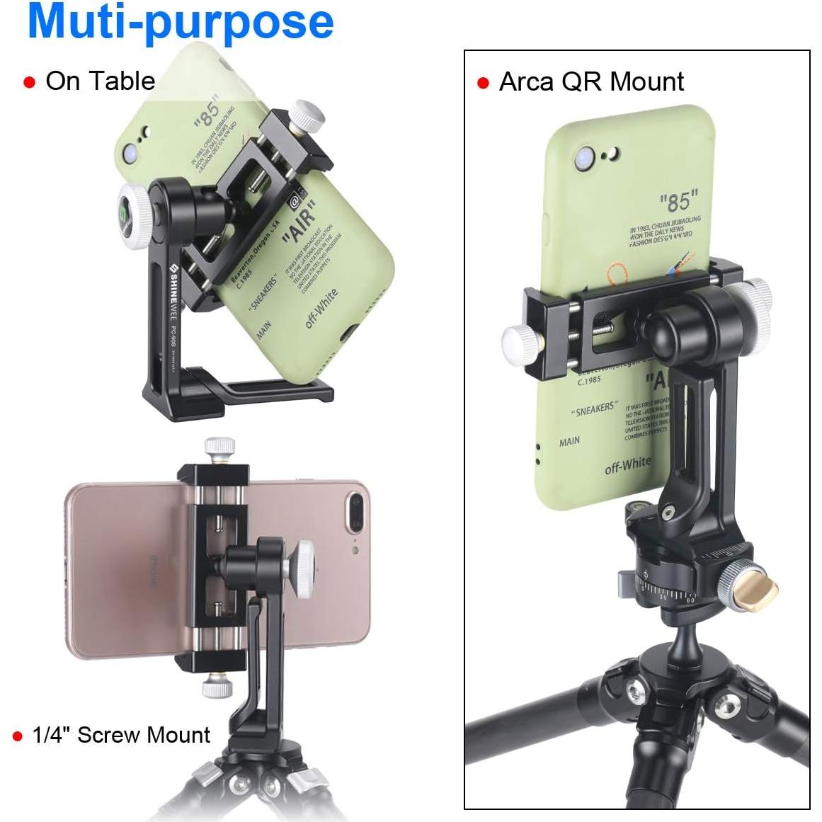 Adaptador de Montaje para Trípode SHINEWEE PC-90S Ajustable