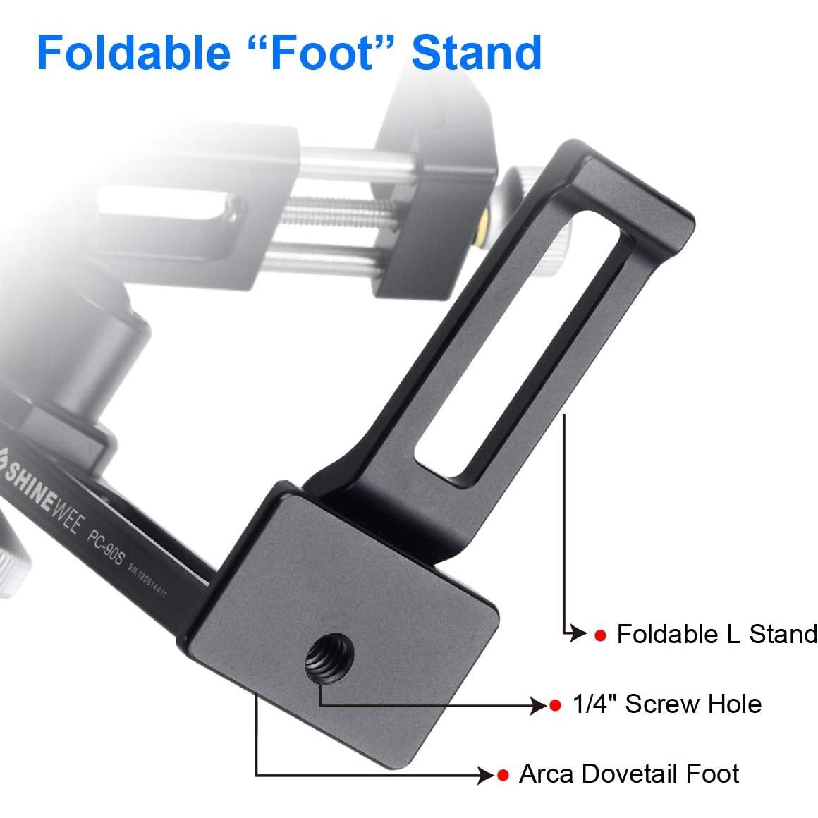 Adaptador de Montaje para Trípode SHINEWEE PC-90S Ajustable