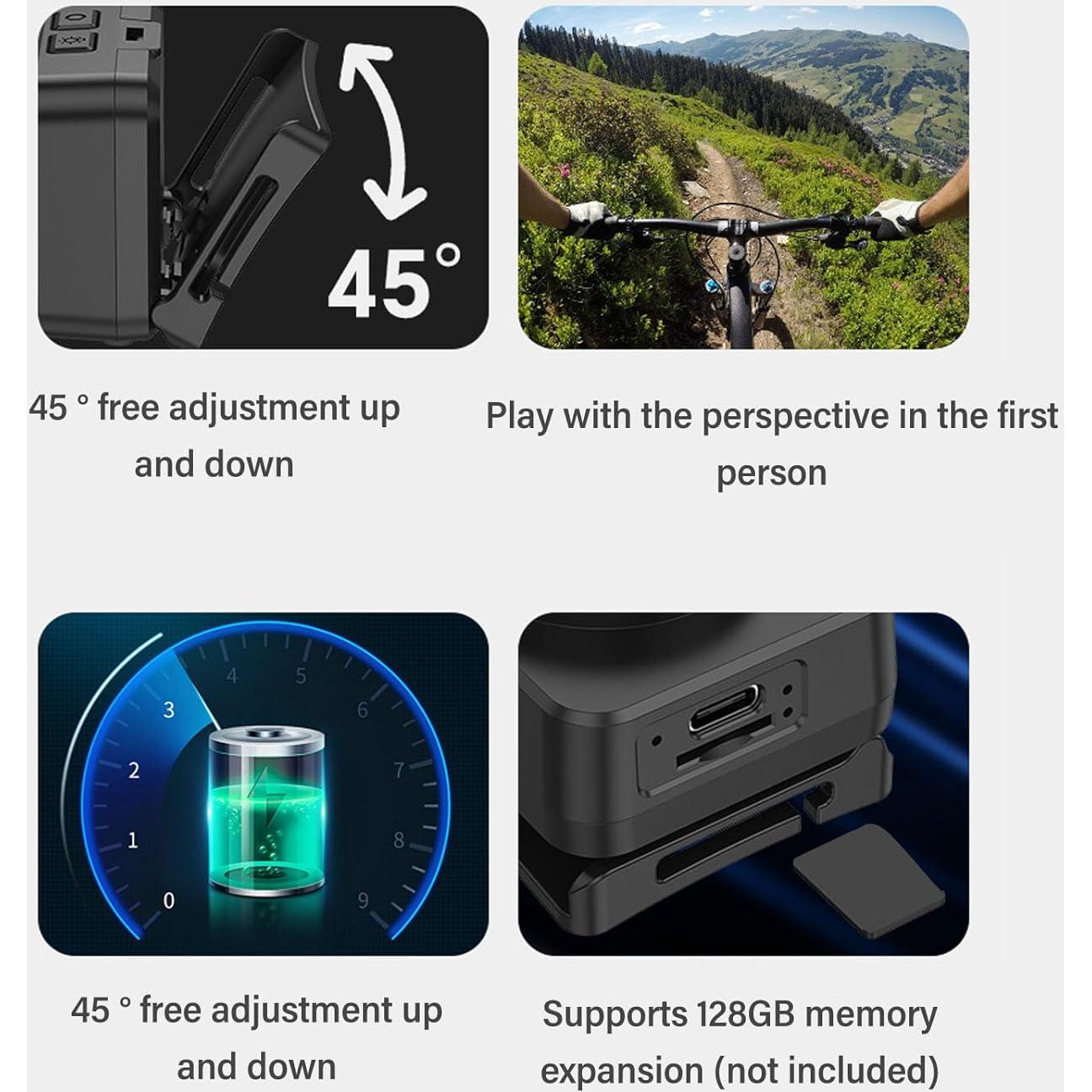 Cámara de Cabeza Bewinner 1080P con Linterna LED Ajustable