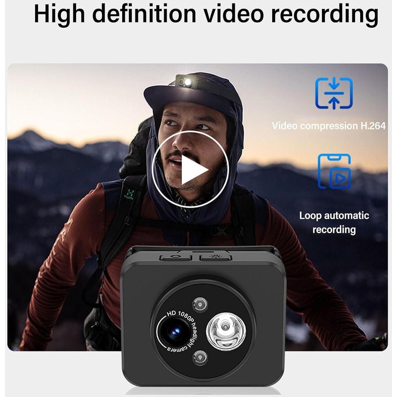 Cámara de Cabeza Bewinner 1080P con Linterna LED Ajustable