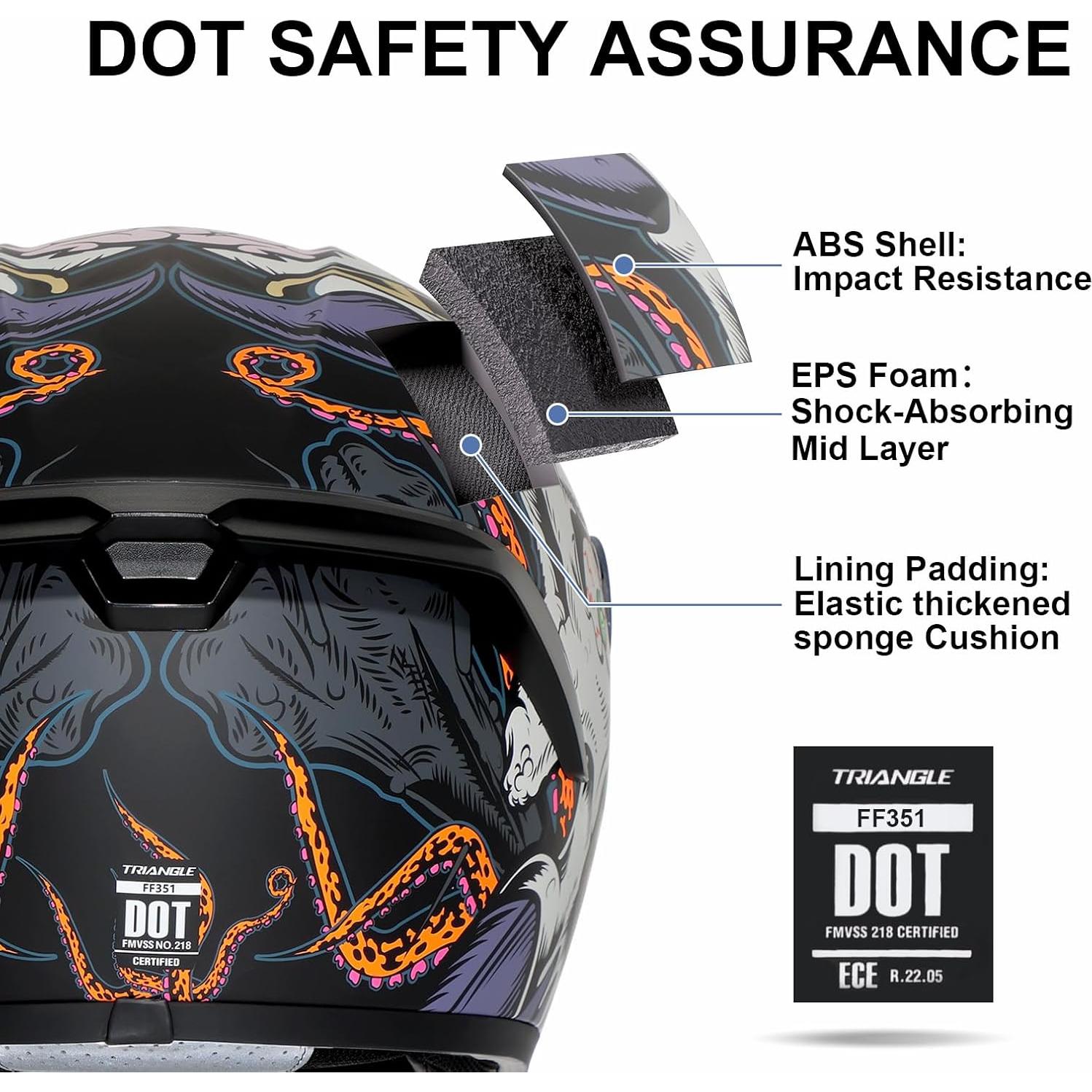 Casco Integral TRIANGLE FF351 Doble Visor Solar Extra Grande