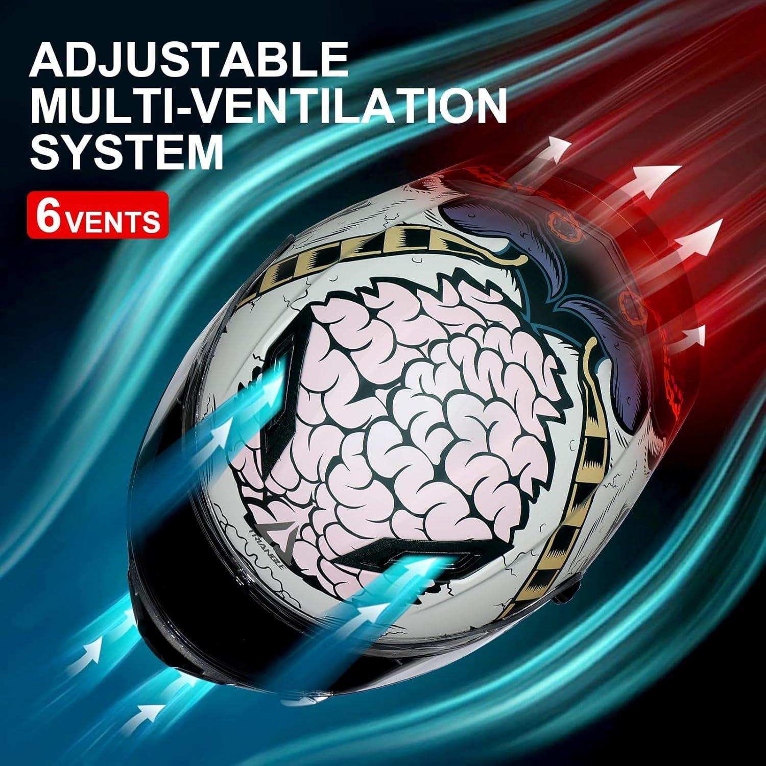 Casco Integral TRIANGLE FF351 Doble Visor Solar Extra Grande