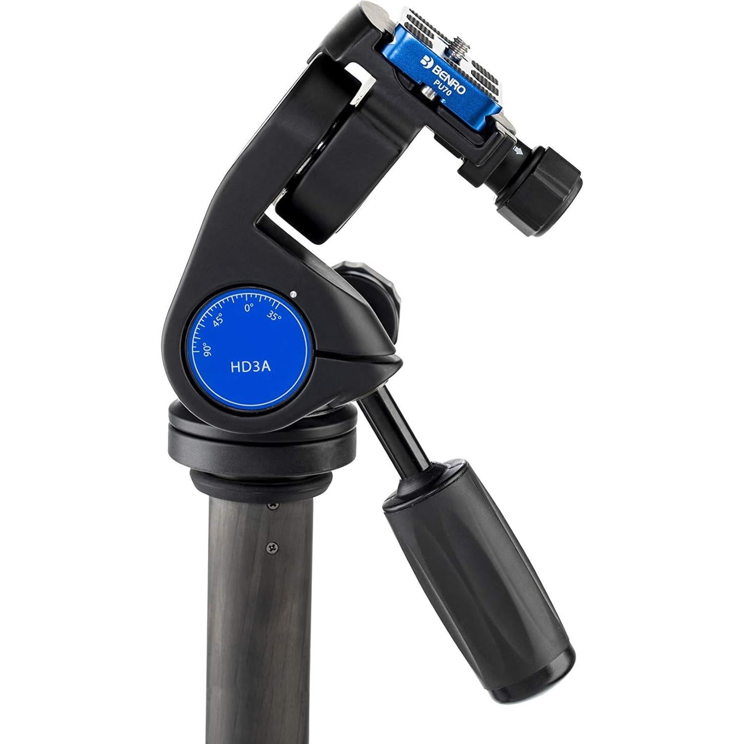 Cabezal de Pan 3 Vías Benro HD3A con Placa QR y 3 Niveles de Burbuja