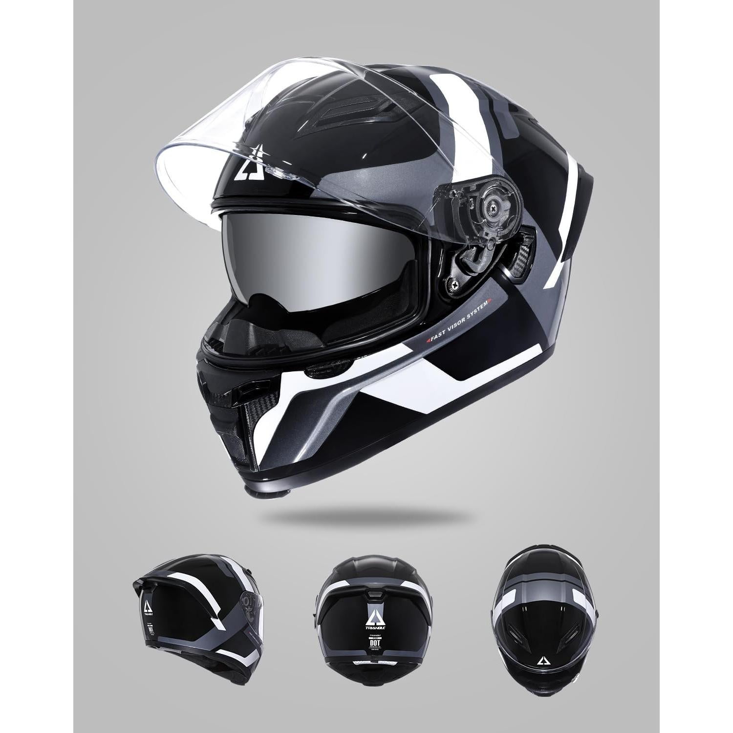 Casco Integral TRIANGLE FF351 Doble Visor Ajustable