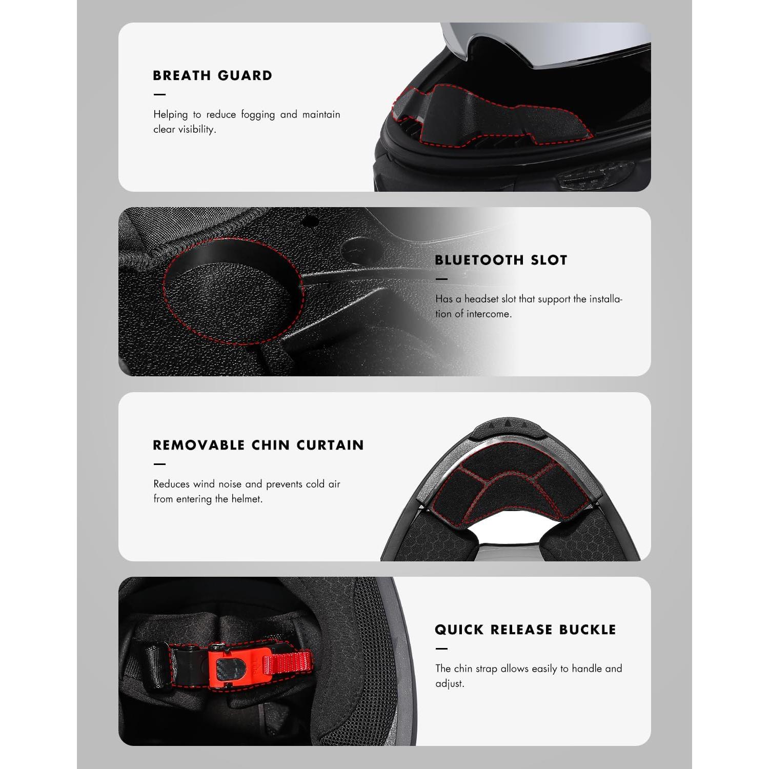 Casco Integral TRIANGLE FF351 Doble Visor Ajustable