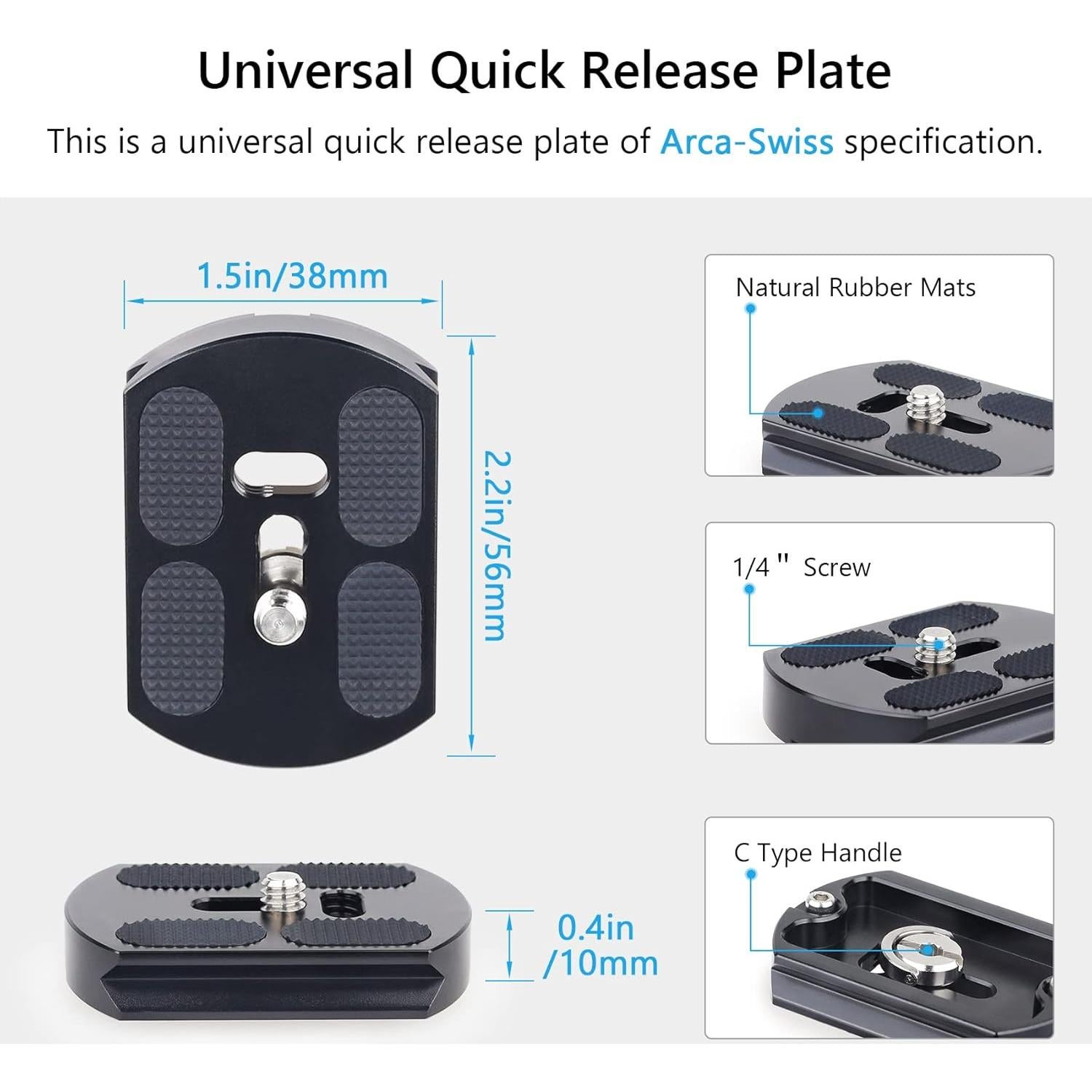 Cabezal de trípode ArtiCise 40mm con 2 placas liberación rápida