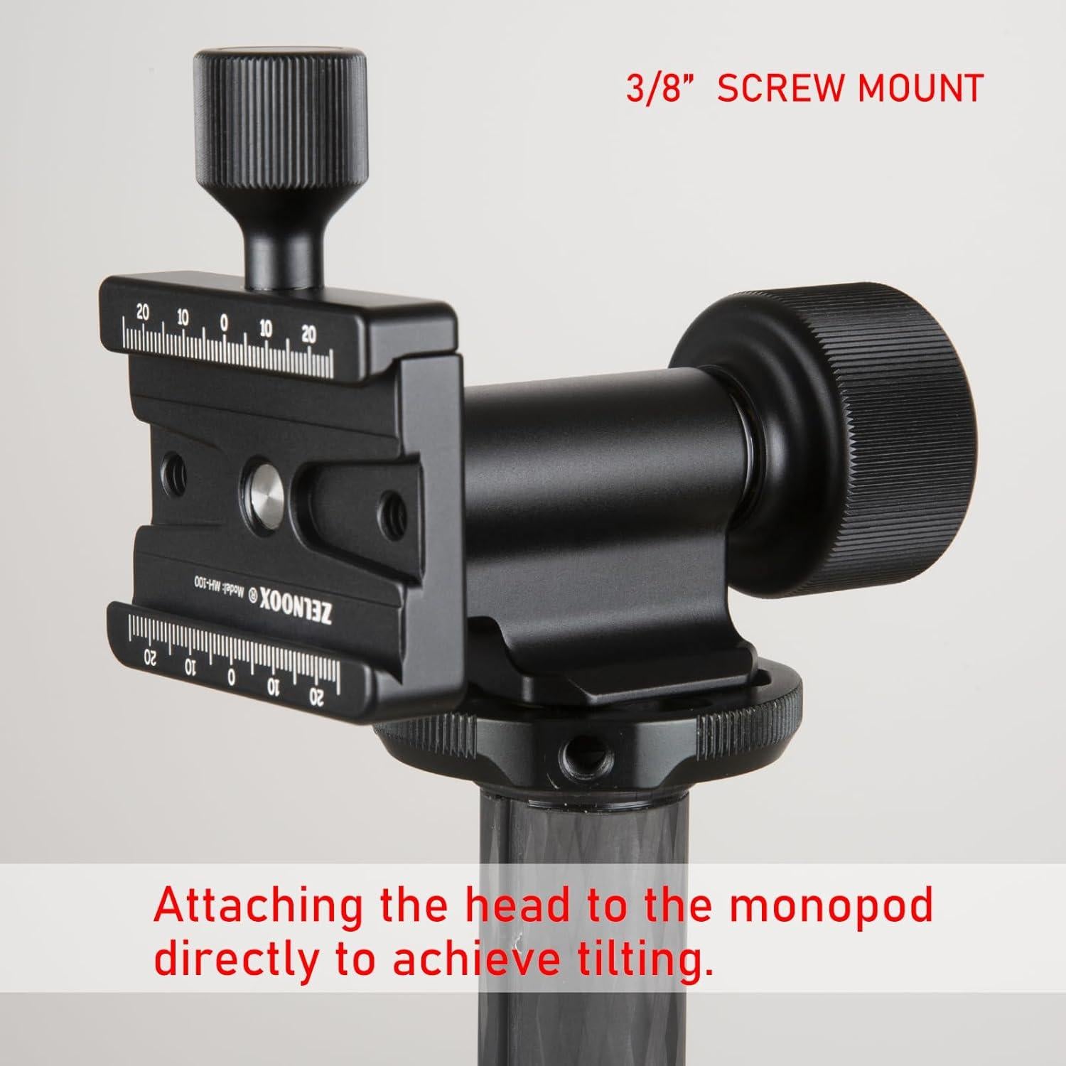 Cabezal Gimbal MonoZelnoox MH-100 para Monopod - 45kg