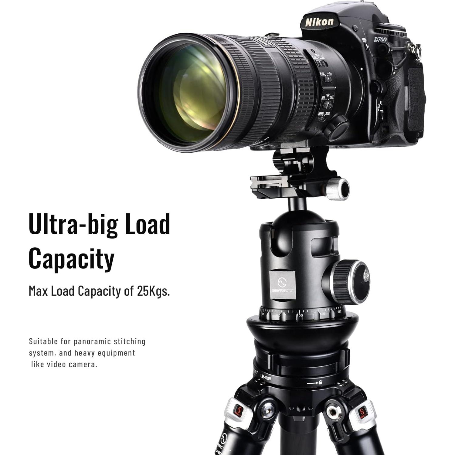 Cabezal de trípode nivelador LB-90B Aluminio 25 kg 360°