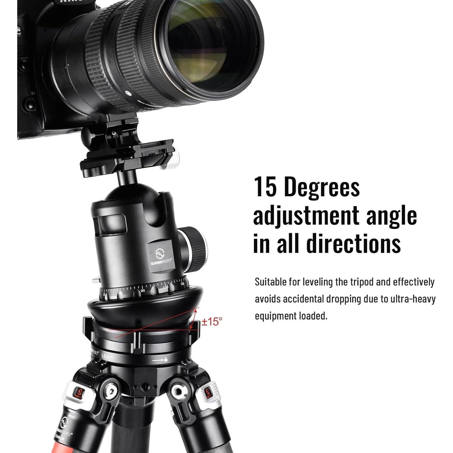 Cabezal de trípode nivelador LB-90B Aluminio 25 kg 360°