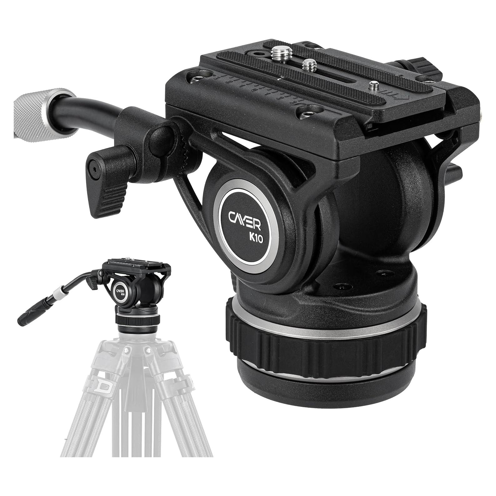 Cabezal de Video Fluido Cayer K10 Pro 75mm, Carga 10 kg