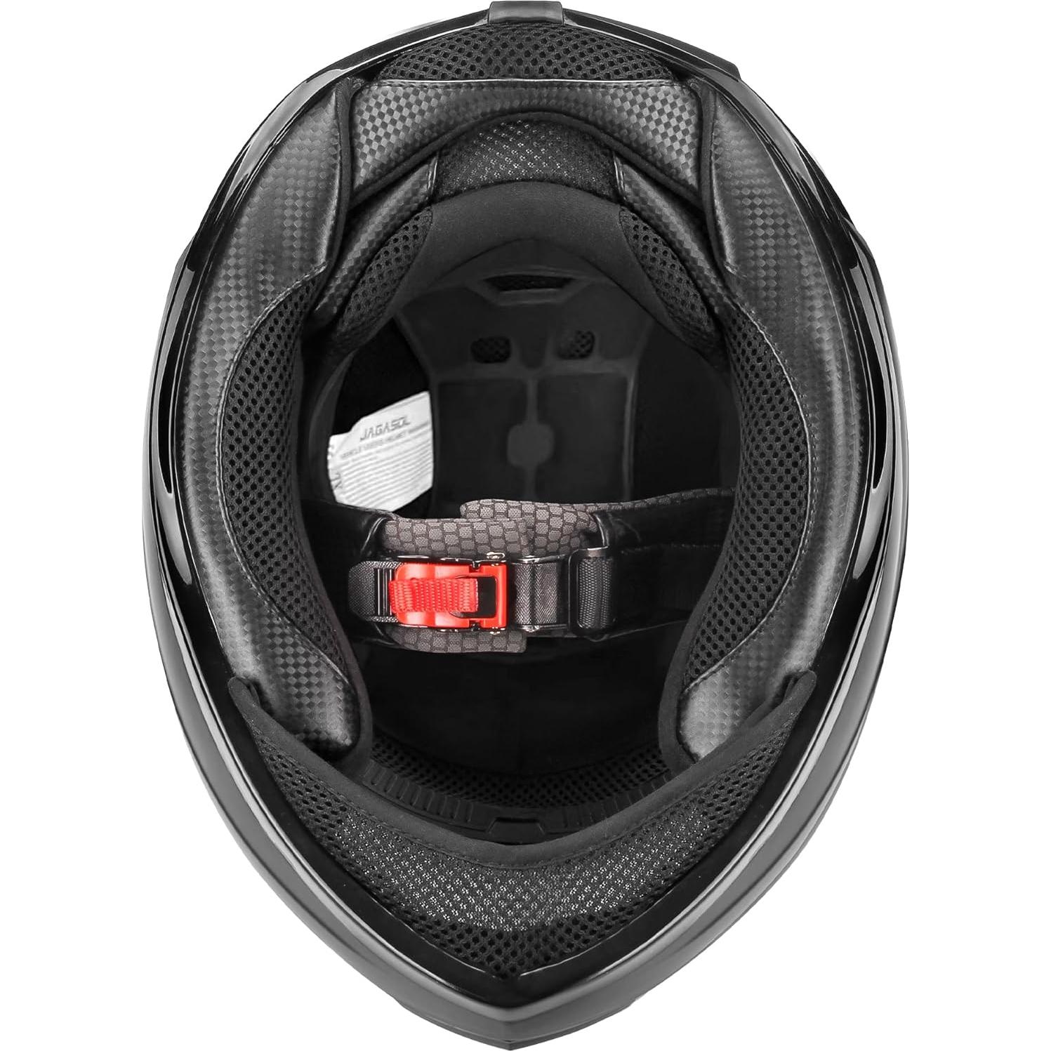Casco de motocicleta JAGASOL XL Negro mate con visera extra