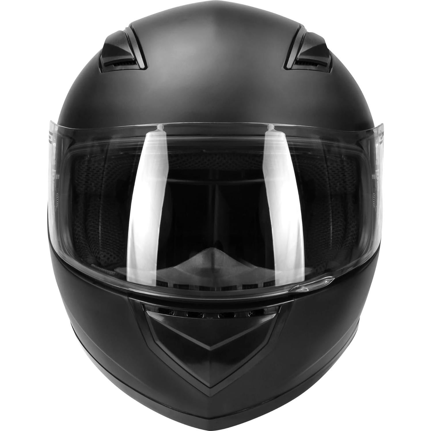 Casco de motocicleta JAGASOL XL Negro mate con visera extra