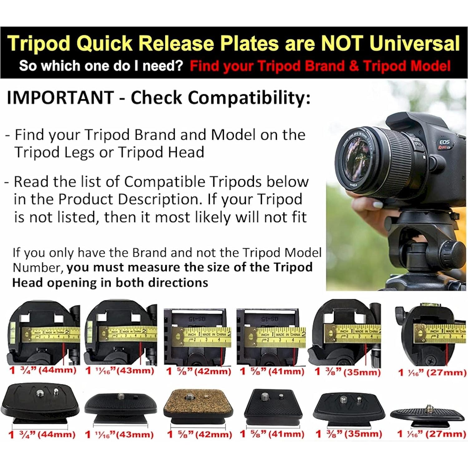 Placa de liberación rápida DaVoice QB-6E 42mm para trípodes