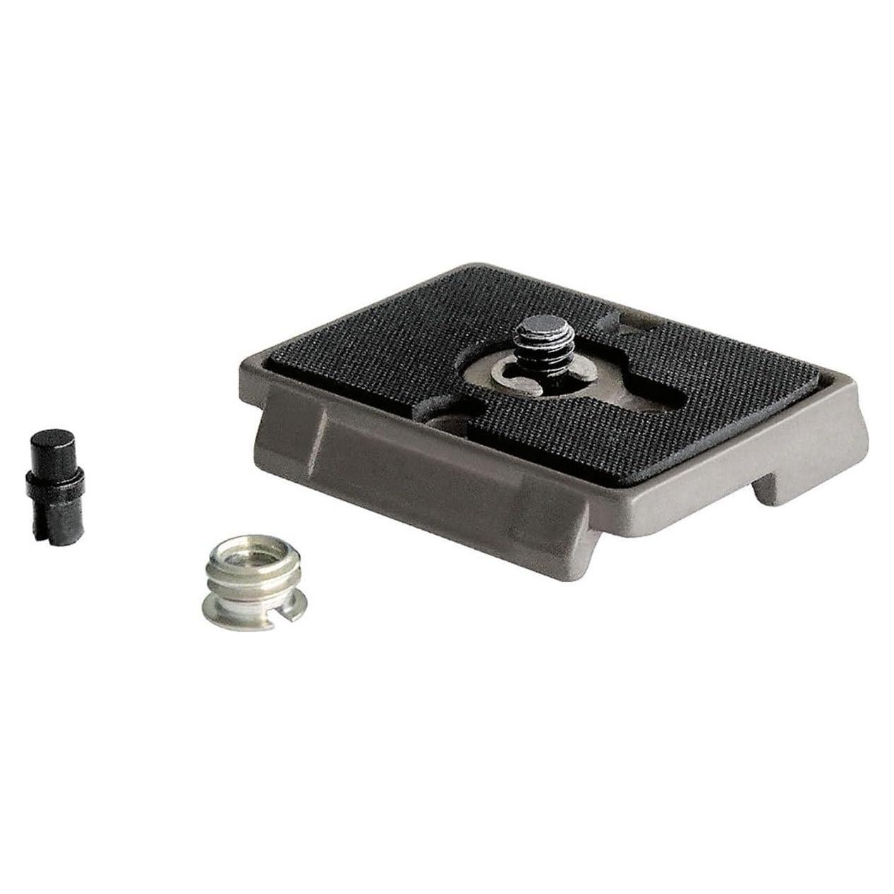 Placa de Liberación Rápida Manfrotto 200PL con Tornillo 1/4" y Adaptador 3/8"