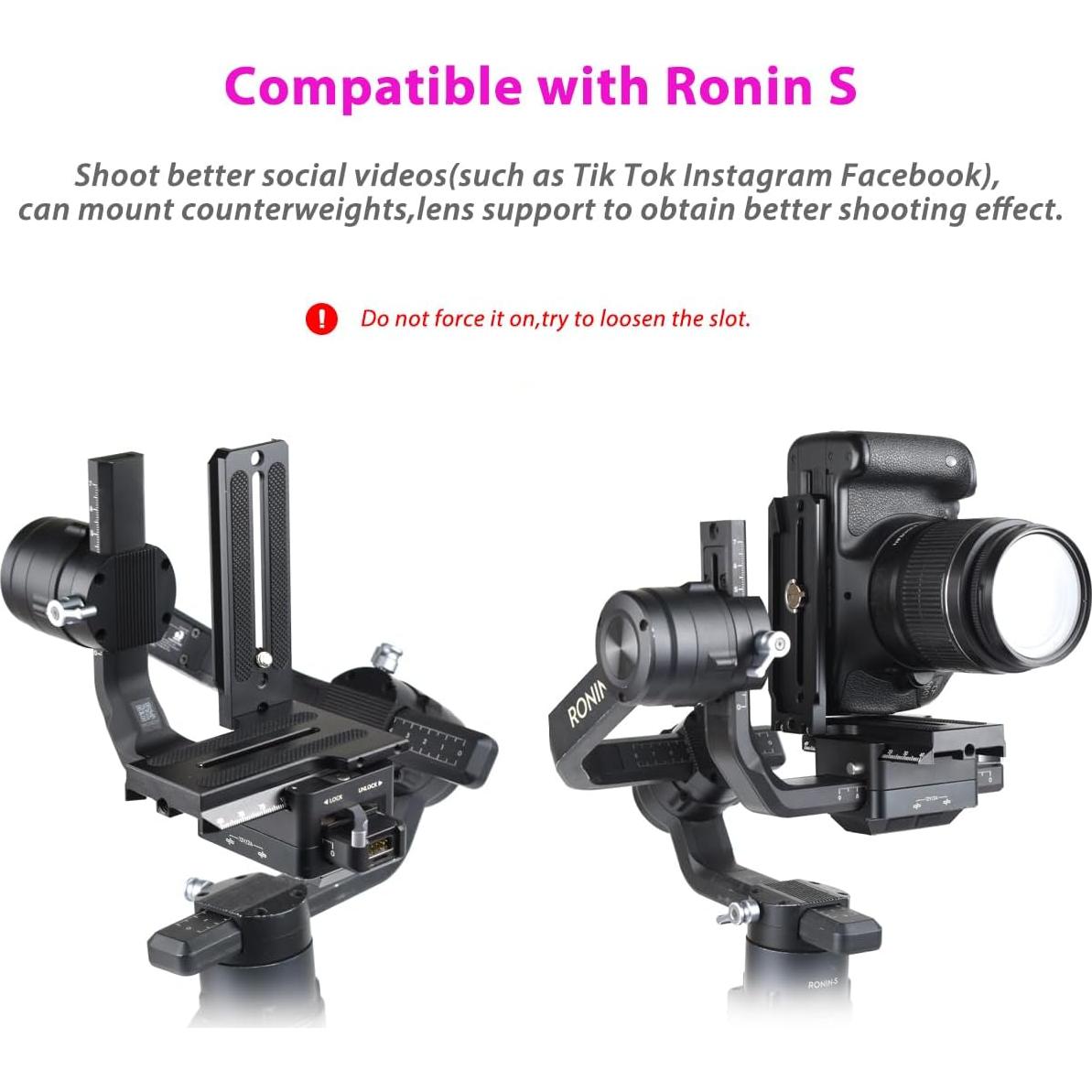 Soporte L Montaje Vertical Akeipho para Zhiyun Weebill-S y DJI Ronin-S
