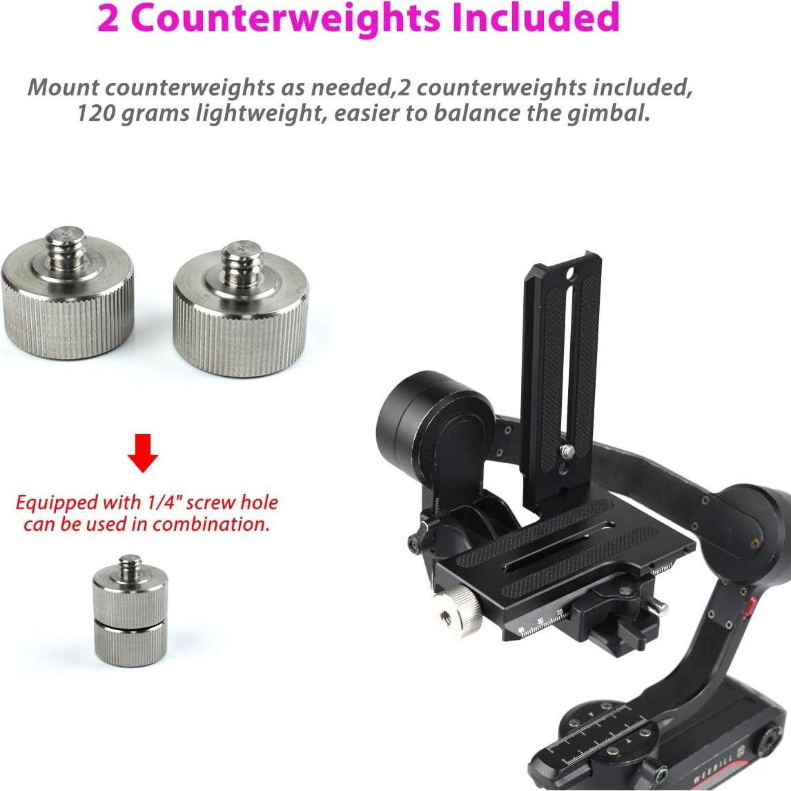 Soporte L Montaje Vertical Akeipho para Zhiyun Weebill-S y DJI Ronin-S