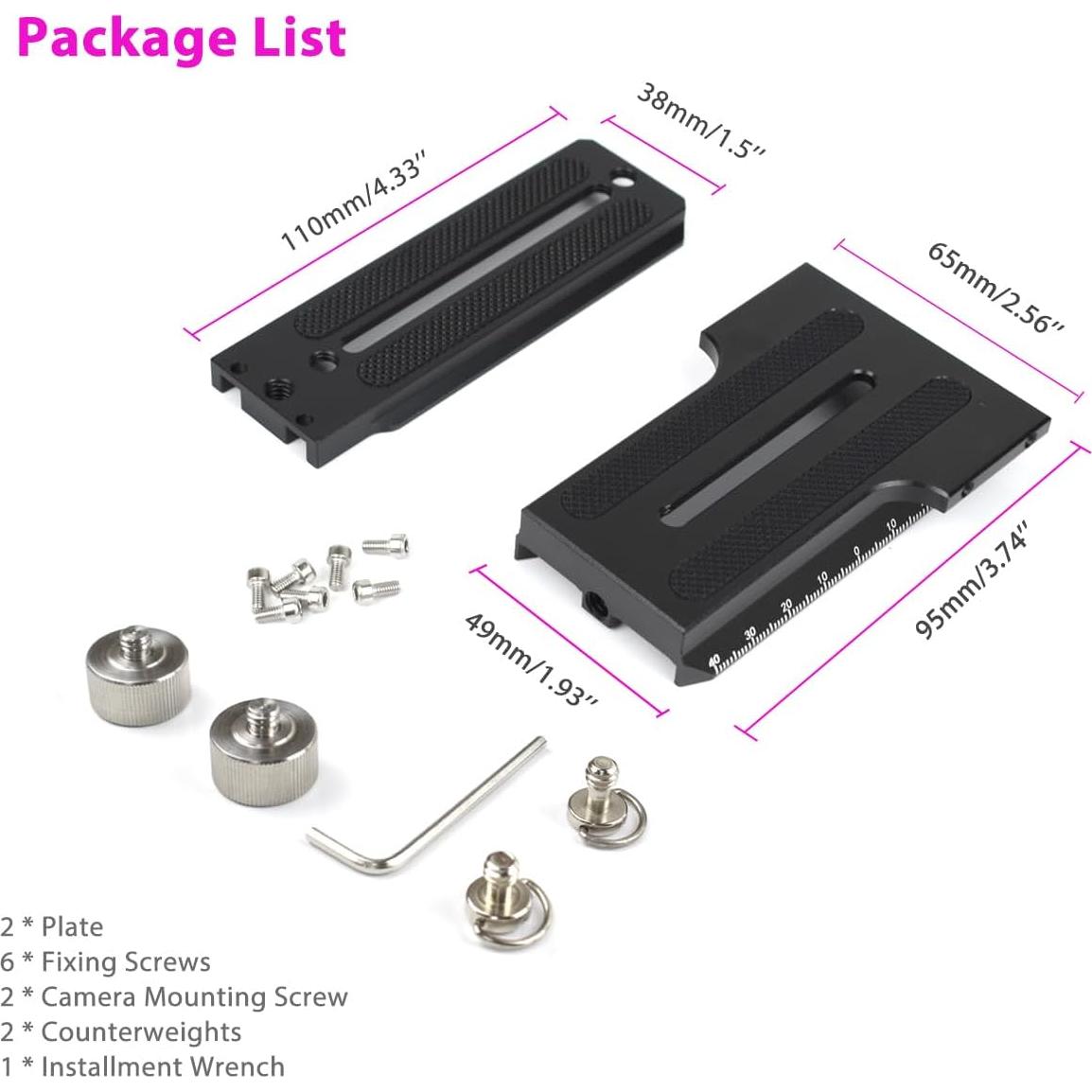 Soporte L Montaje Vertical Akeipho para Zhiyun Weebill-S y DJI Ronin-S