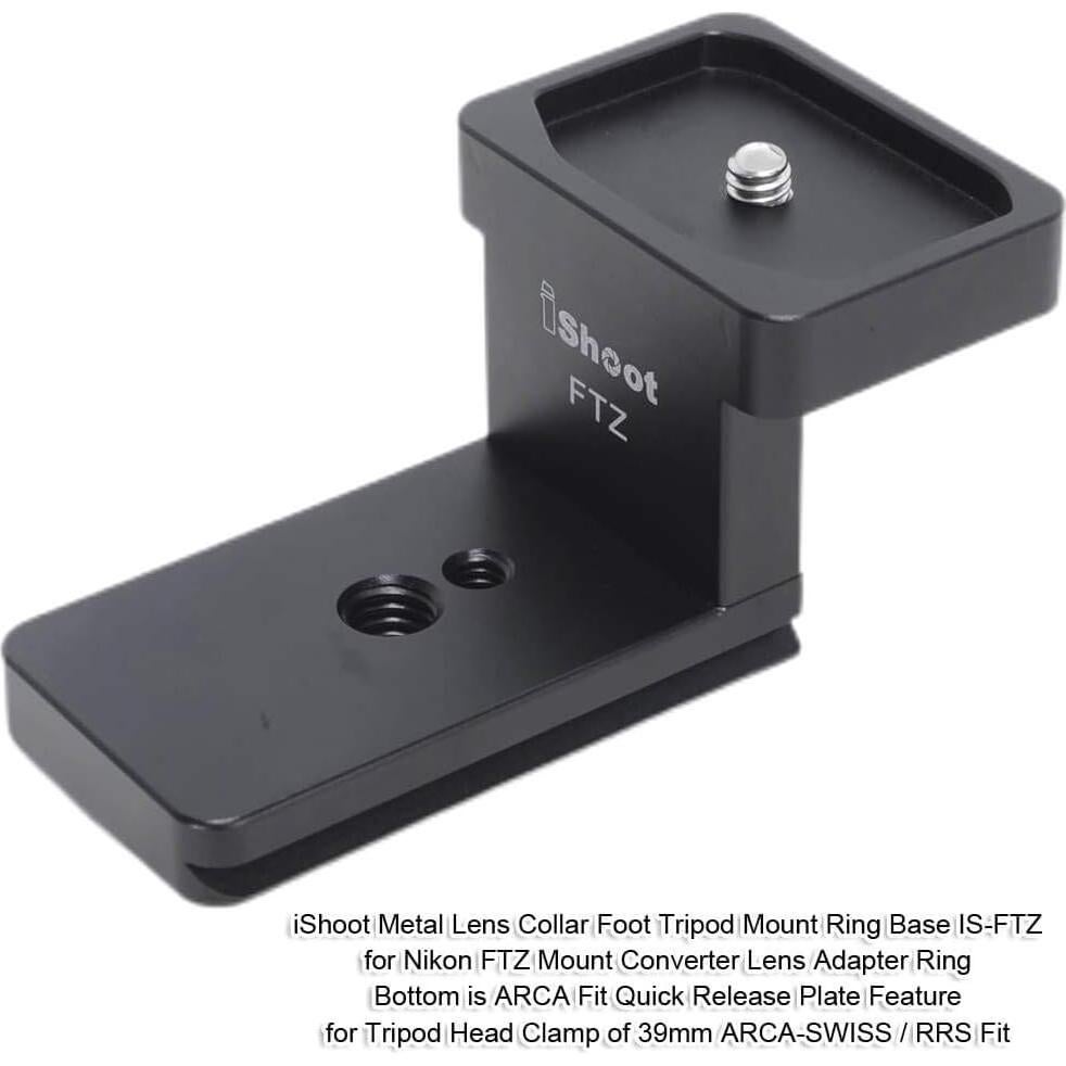 Pie de soporte de collar de lente iShoot IS-FTZ para Nikon FTZ