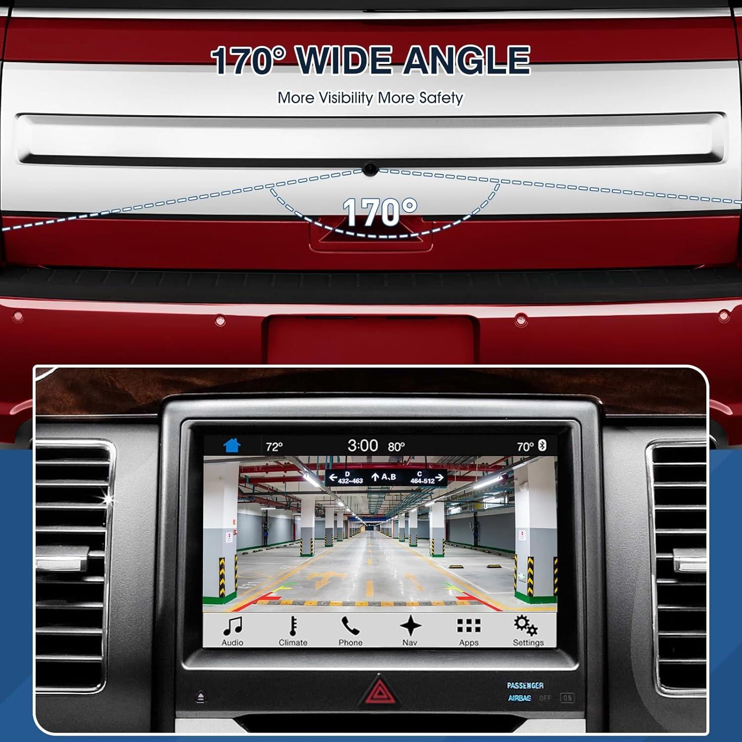 Cámara de reversa ACAUTO para Ford Flex 2013-2019