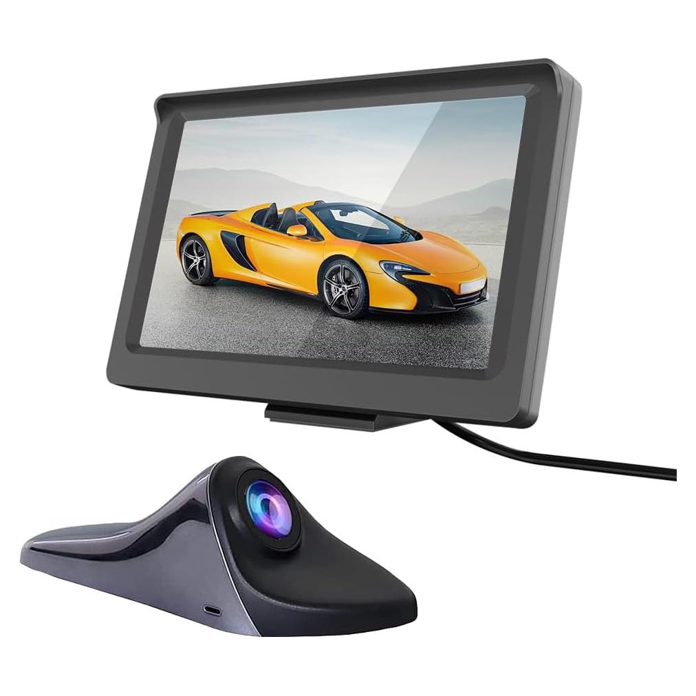 Cámara de Vista Lateral HD 5" IP68 con Pantalla LCD - Negro