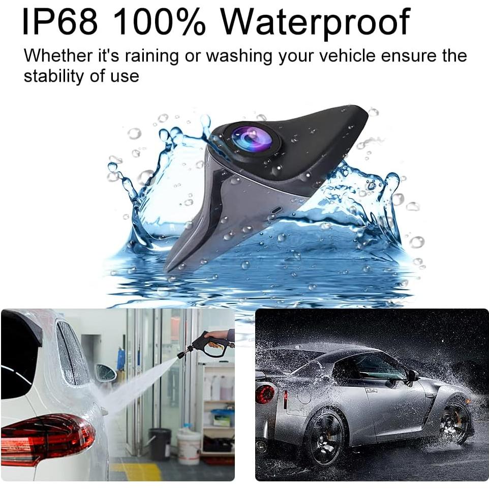 Cámara de Vista Lateral HD 5" IP68 con Pantalla LCD - Negro