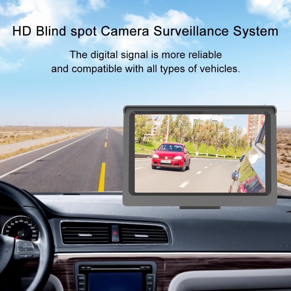 Cámara de Vista Lateral HD 5" IP68 con Pantalla LCD - Negro