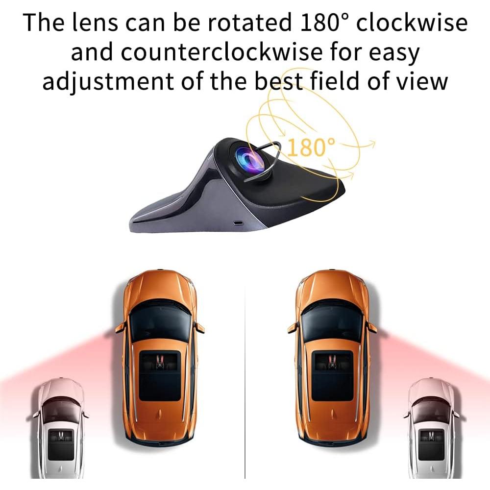 Cámara de Vista Lateral HD 5" IP68 con Pantalla LCD - Negro