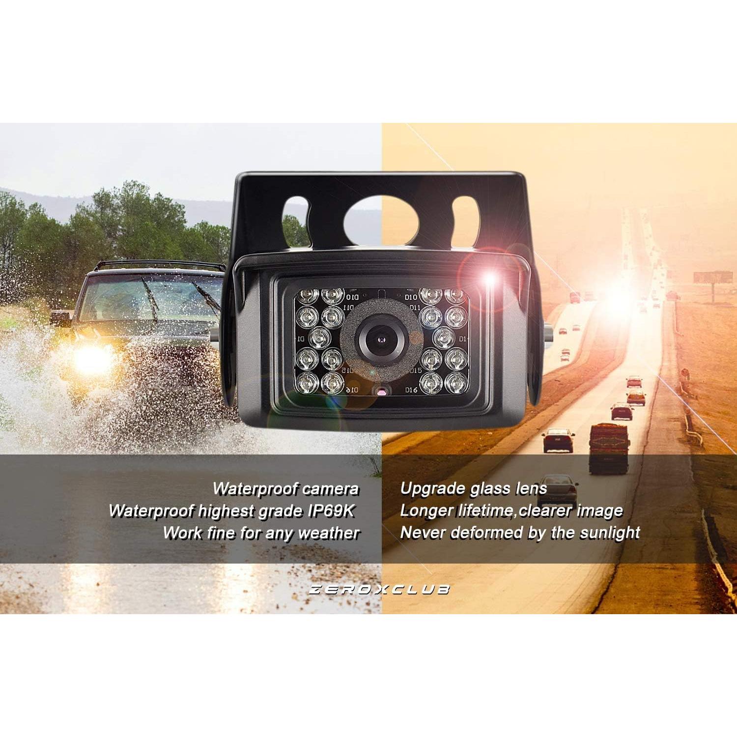 Sistema de Cámara de Respaldo Inalámbrica ZEROXCLUB WX02 7" HD