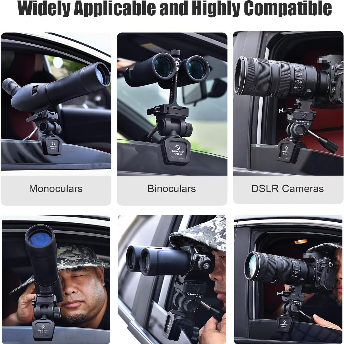 Soporte de Ventana para Coche SUNWAYFOTO CPH-02 Ajustable 5kg