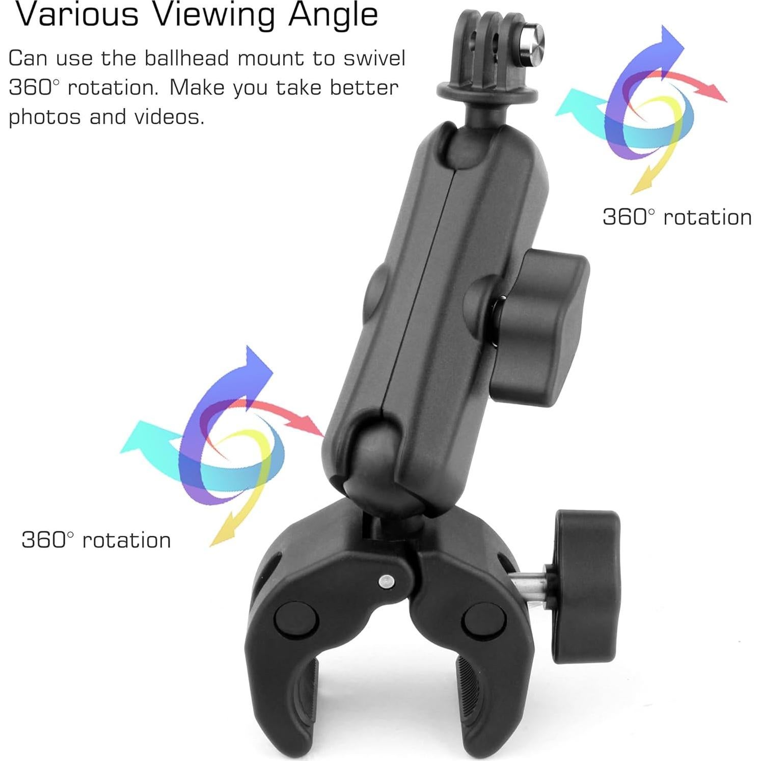 Soporte de Abrazadera GEPULY con Doble Cabezal para Cámara y Teléfono