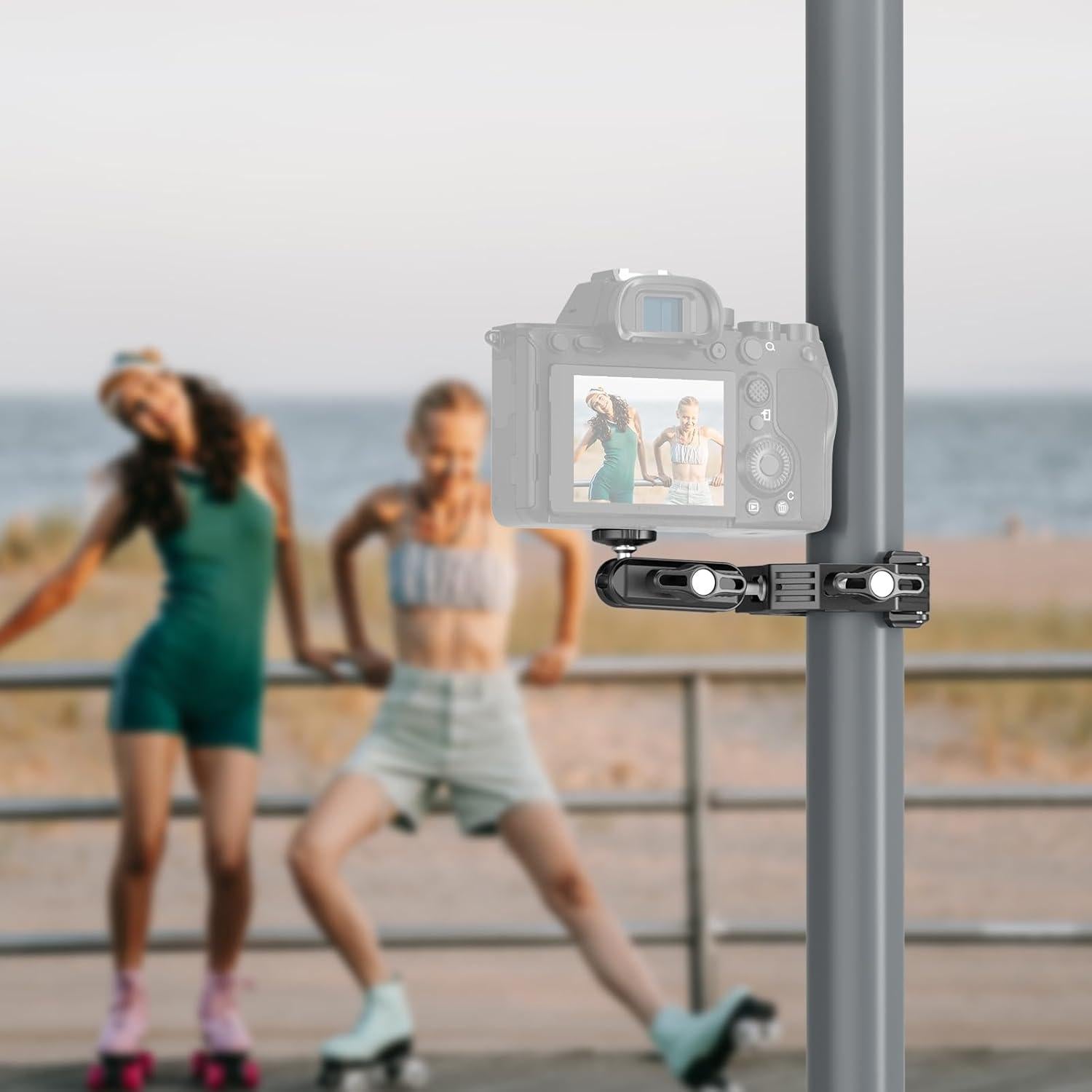 Soporte NEEWER Super Clamp con brazo mágico 7.62cm y micrófono