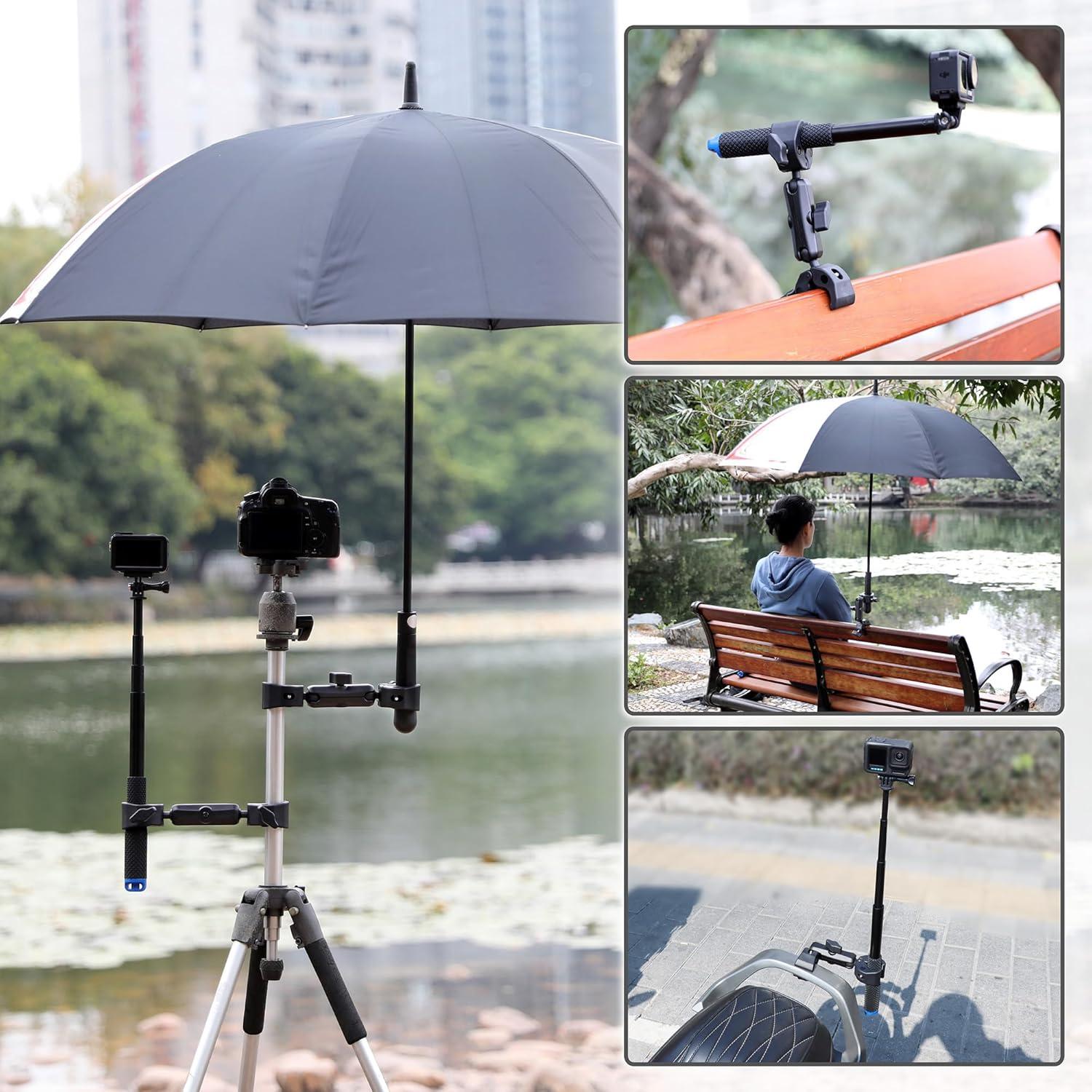 Soporte de Cámara Doble Super Clamp YALLSAME con Brazo Ajustable