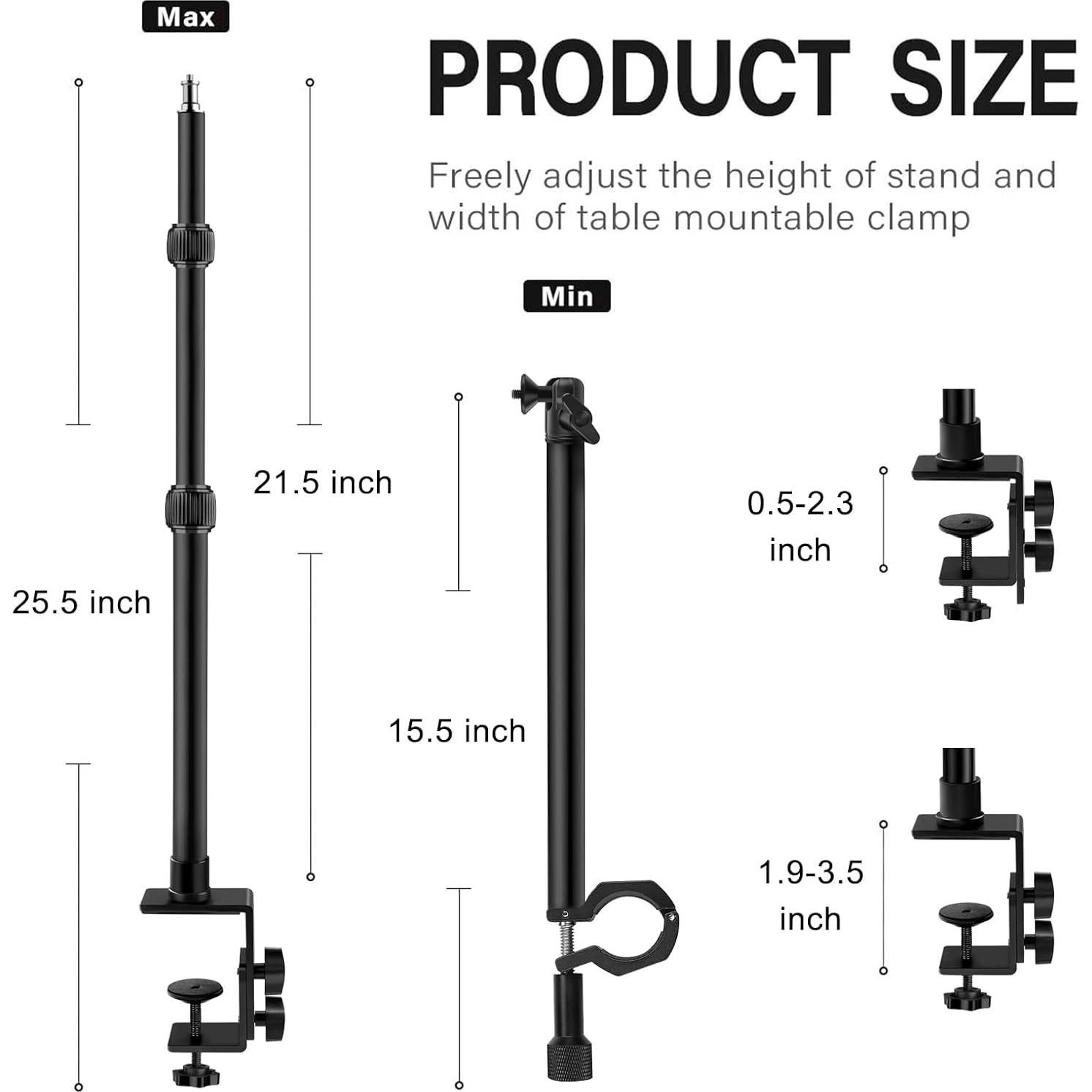 Soporte de Mesa para Cámara DSLR Tinpops con Brazo Ajustable 42-103 cm