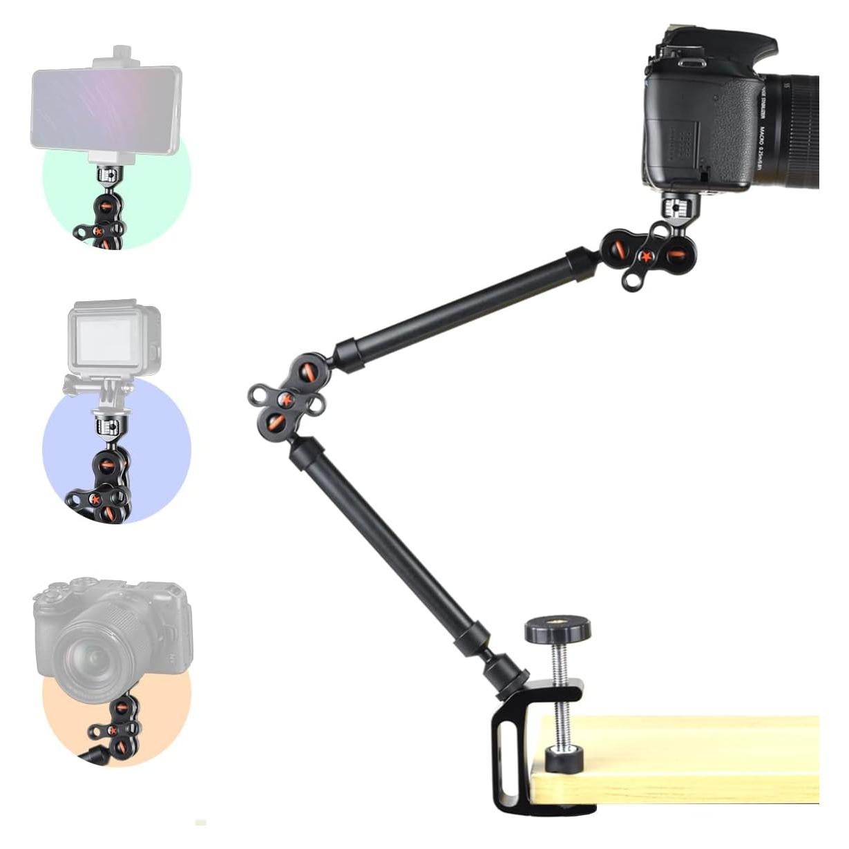 Brazo Mágico Ajustable Akeipho 53cm con Super Abrazadera