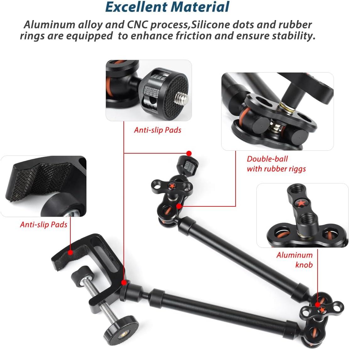 Brazo Mágico Ajustable Akeipho 53cm con Super Abrazadera