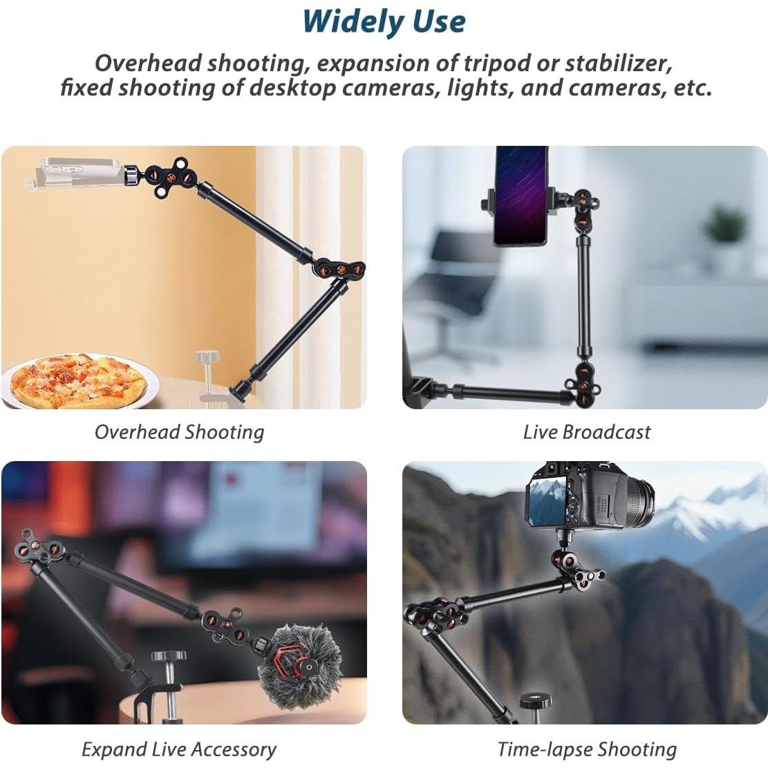 Brazo Mágico Ajustable Akeipho 53cm con Super Abrazadera