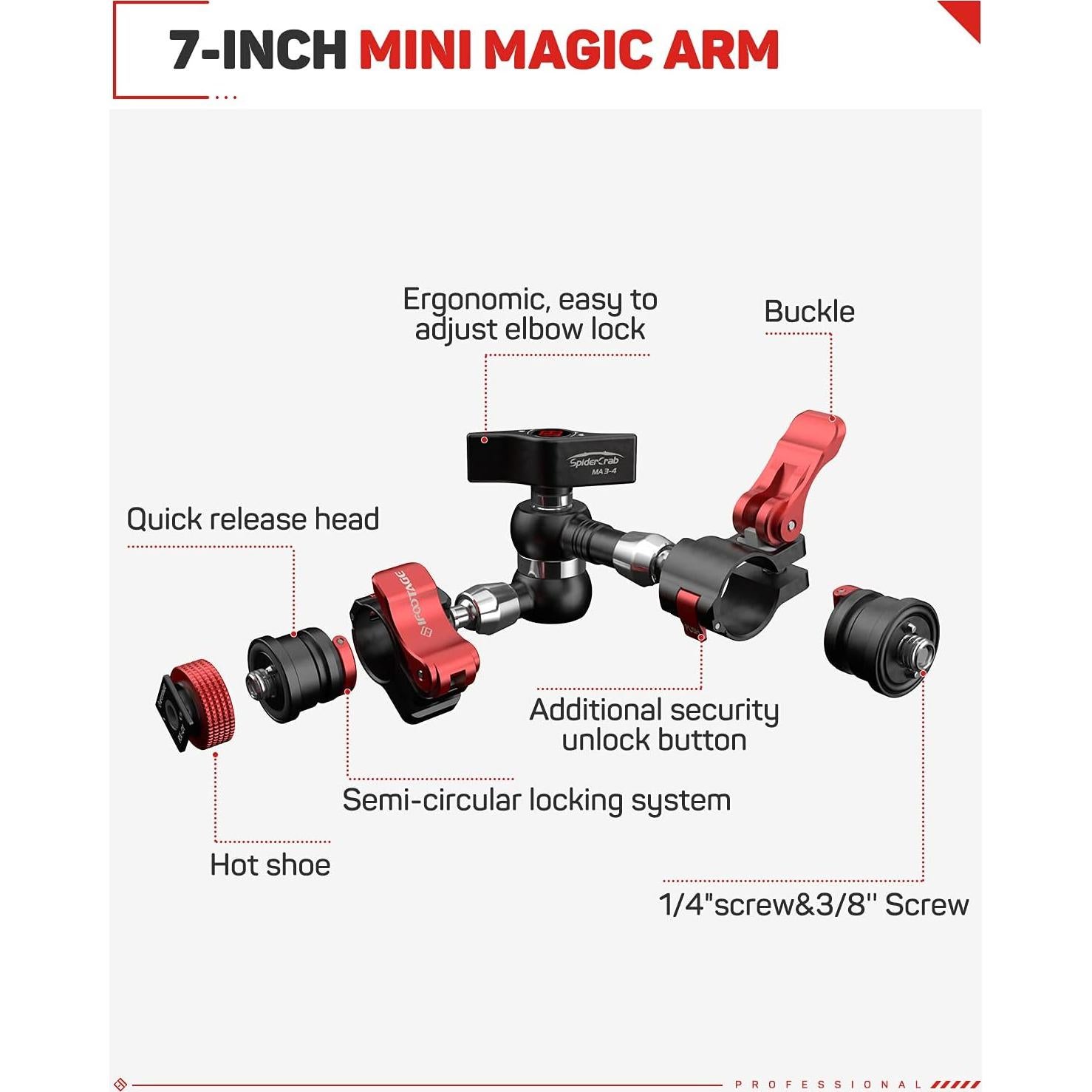 Brazo Mágico IFOOTAGE 18 cm con Abrazadera para Cámara