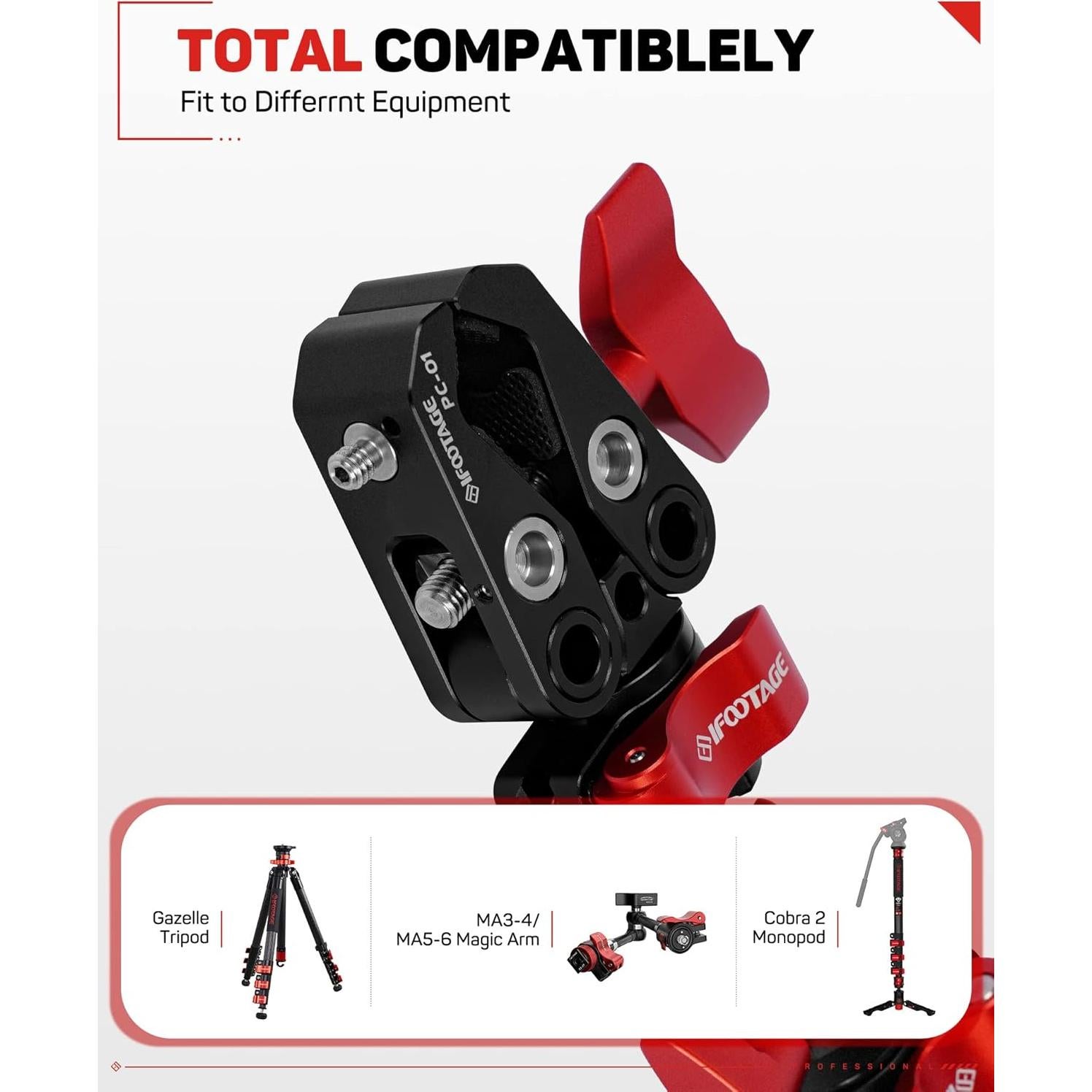 Brazo Mágico IFOOTAGE 18 cm con Abrazadera para Cámara