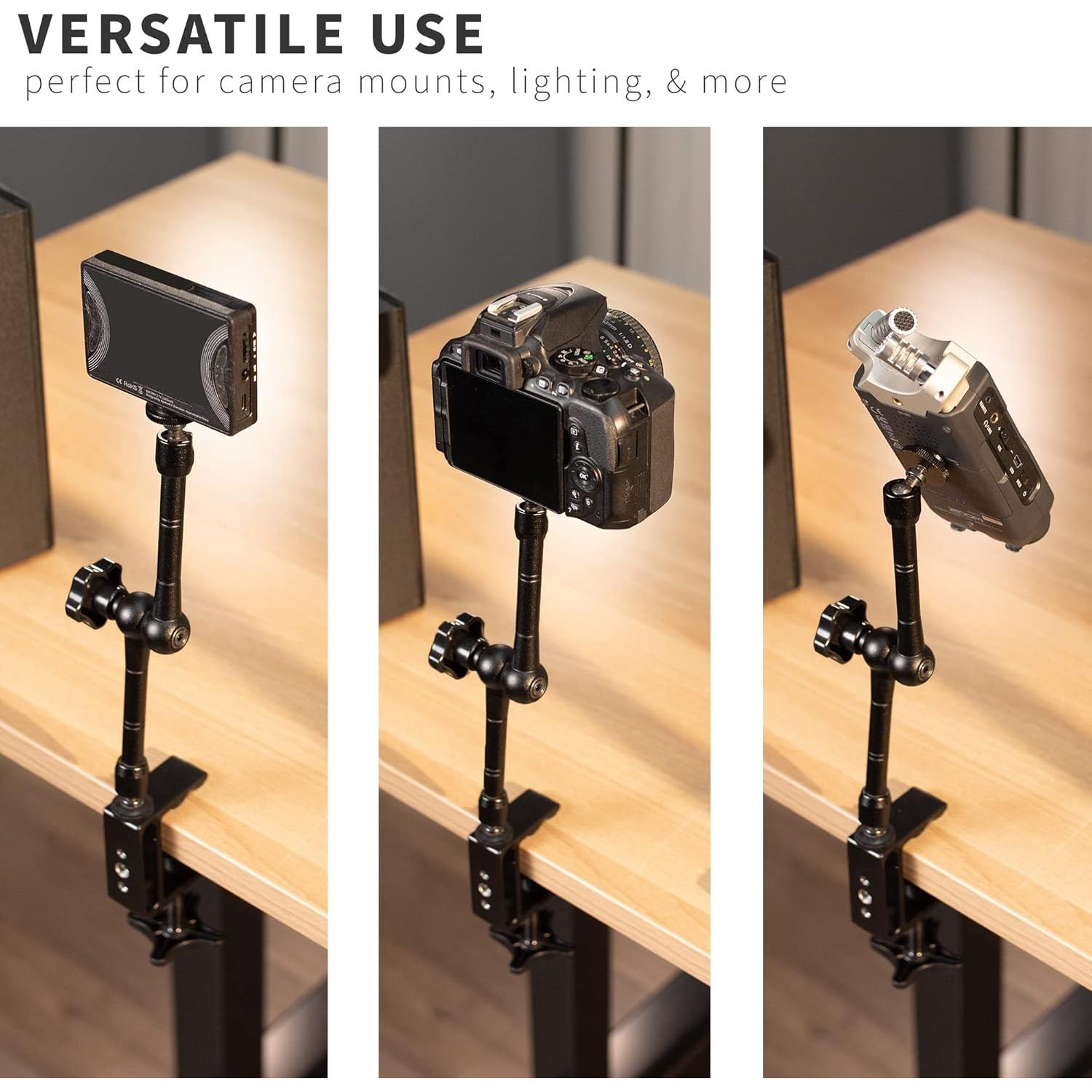 Abrazaderas en C VIVO para Mesa 2 Paquete Aluminio Negro