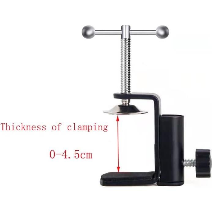 Abrazaderas de mesa BOLWHAO, paquete de 4, negro, ajuste 0.5-4.5cm