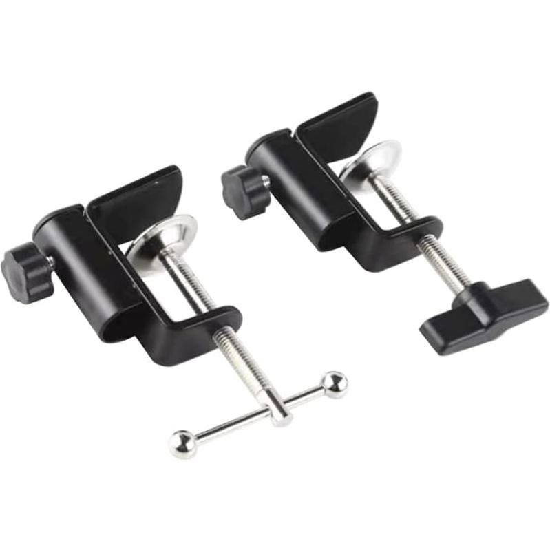 Abrazaderas de mesa BOLWHAO, paquete de 4, negro, ajuste 0.5-4.5cm