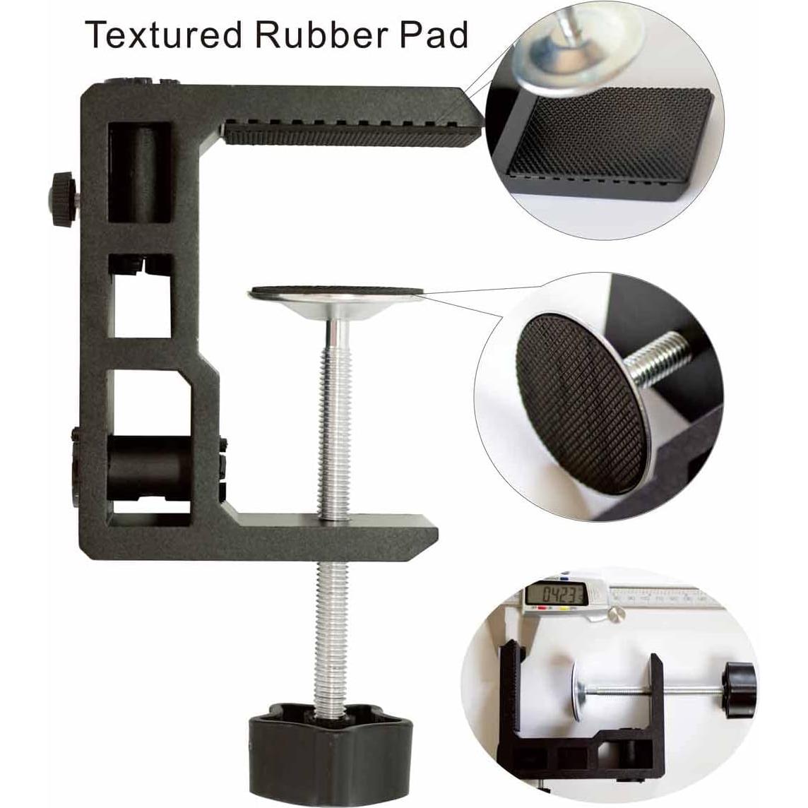 Abrazadera C Pesada MeetRade para Lámpara de Escritorio Negra