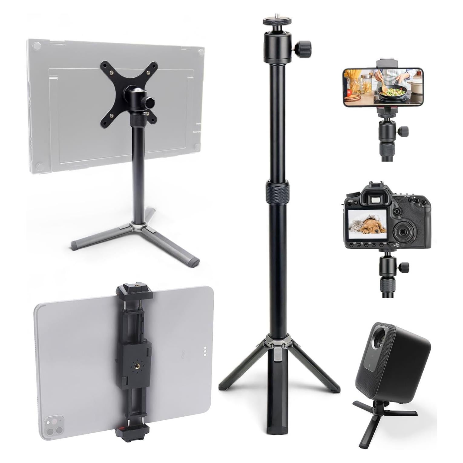 Soporte de Monitor Portátil Kado Tripode Metal 360° Ajustable