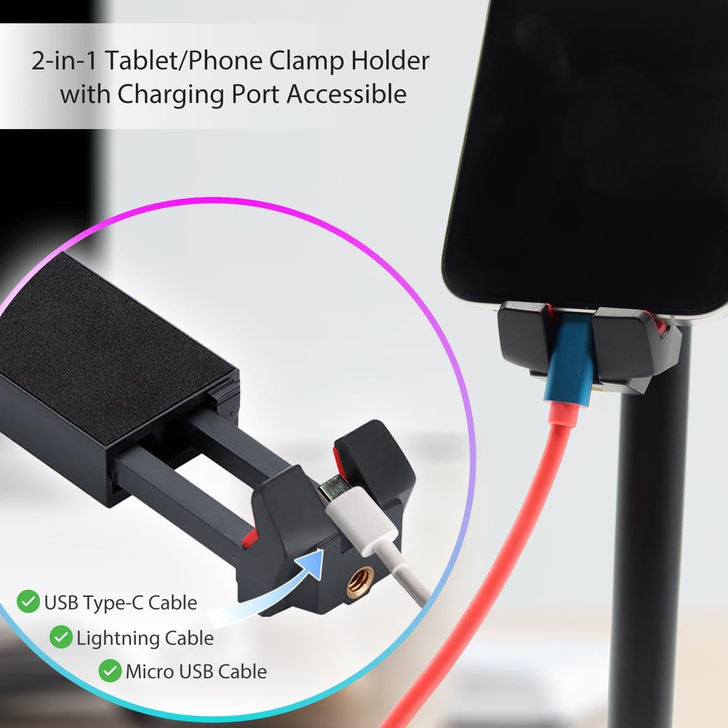 Soporte de Monitor Portátil Kado Tripode Metal 360° Ajustable