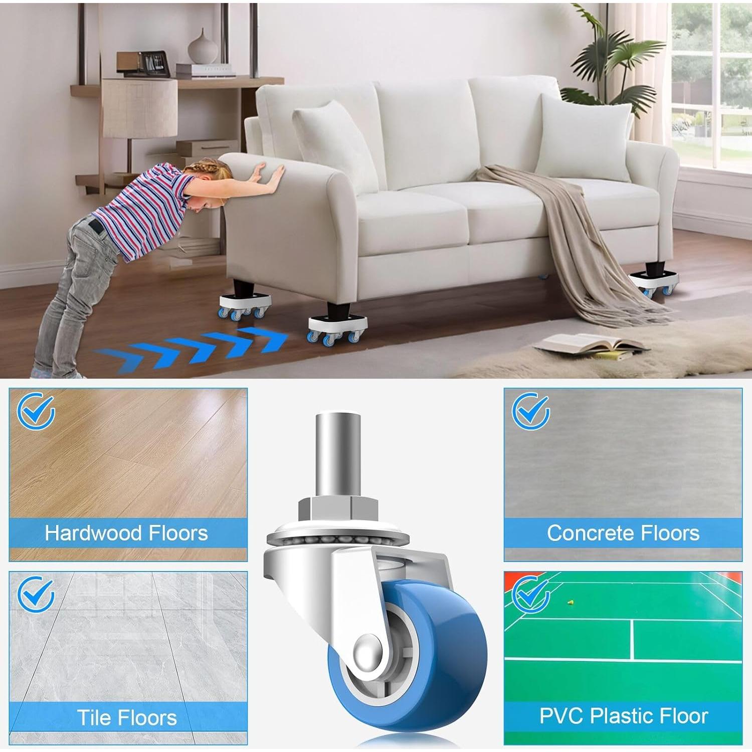 Deslizador de Muebles KISSCORE con Ruedas 340kg - Juego de Herramientas