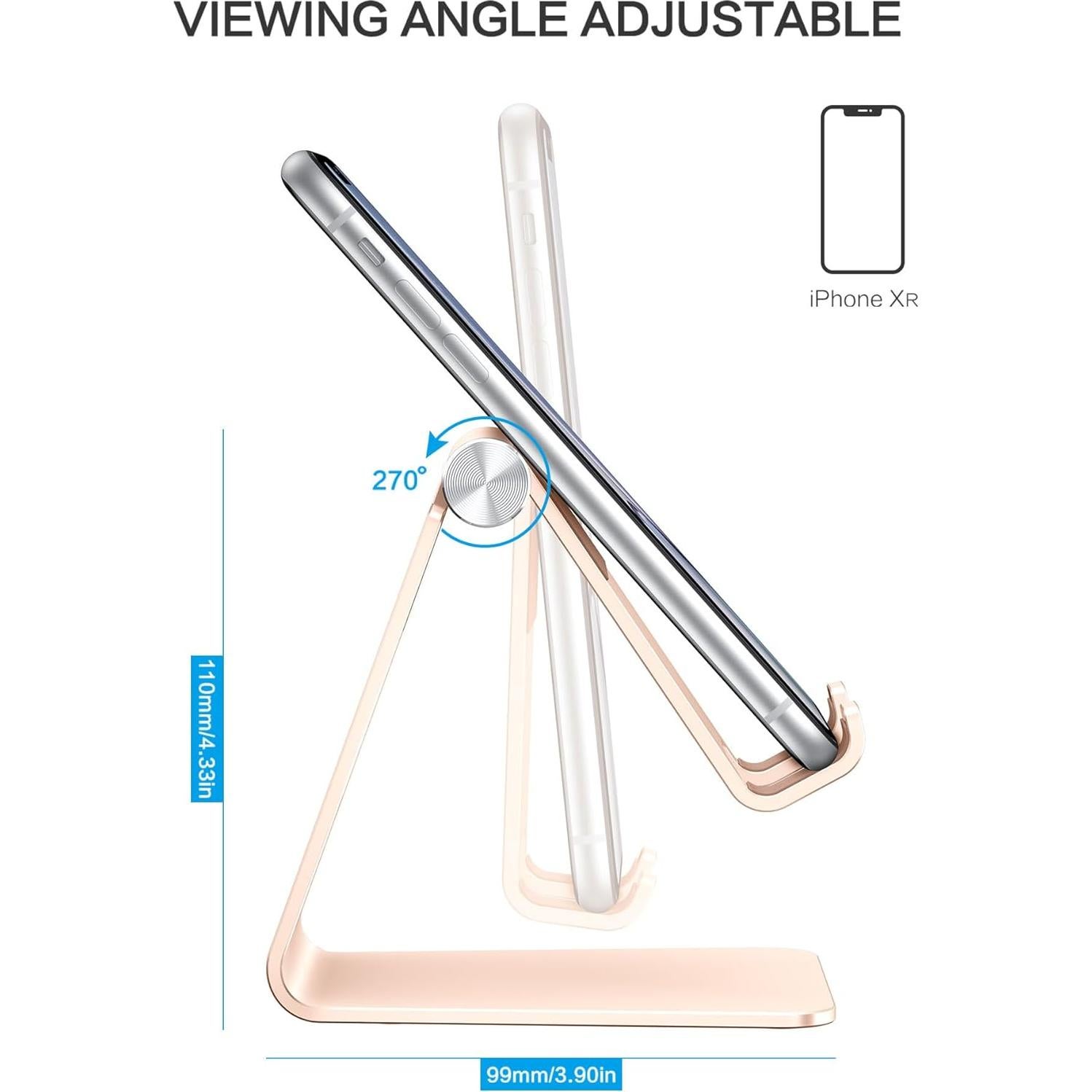 Soporte Ajustable para Teléfono OMOTON C2 Aluminio Dorado